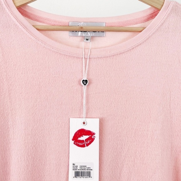 NWT Wildfox Baggy Beach Jumper Sweatshirt in Light Pink Salt - Picture 5 of 7
